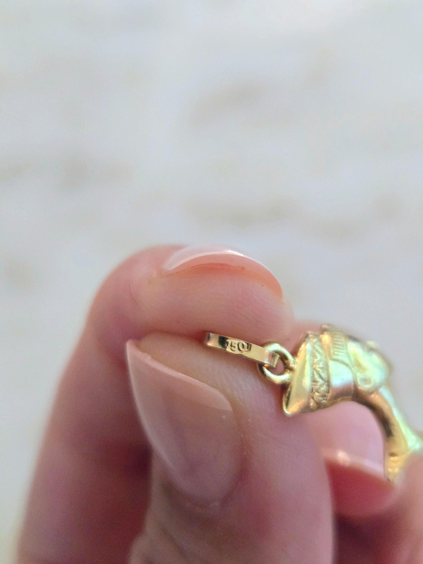 Vintage 18k 750 Gold Queen Nefertiti Pendant - Italian Hallmarks, Egyptian Pharaoh