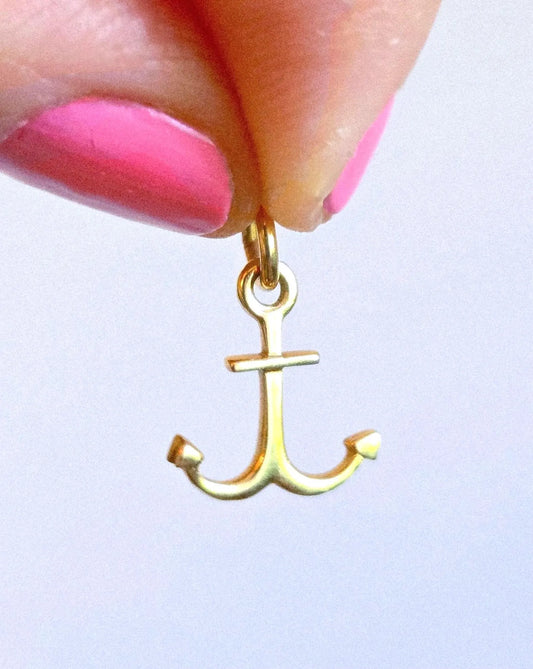 Vintage 10K Gold Anchor Pendant Charm