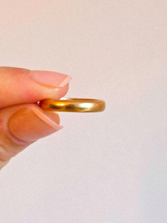 Vintage 14k Classic Gold Band Ring - Size 6.25