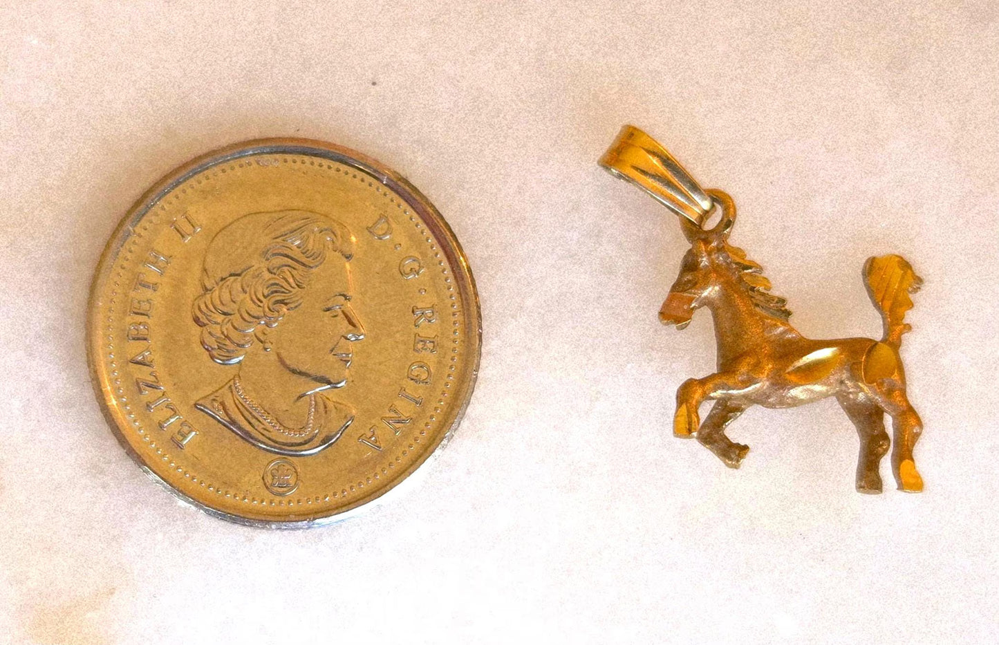 Vintage 10k Gold Horse Pendant - Year of the Horse