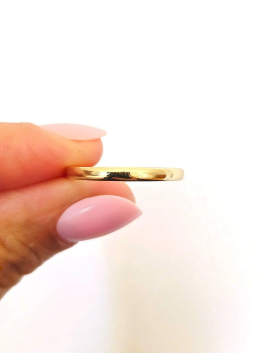 Vintage 14k Classic Gold Band Ring - Size 7.75