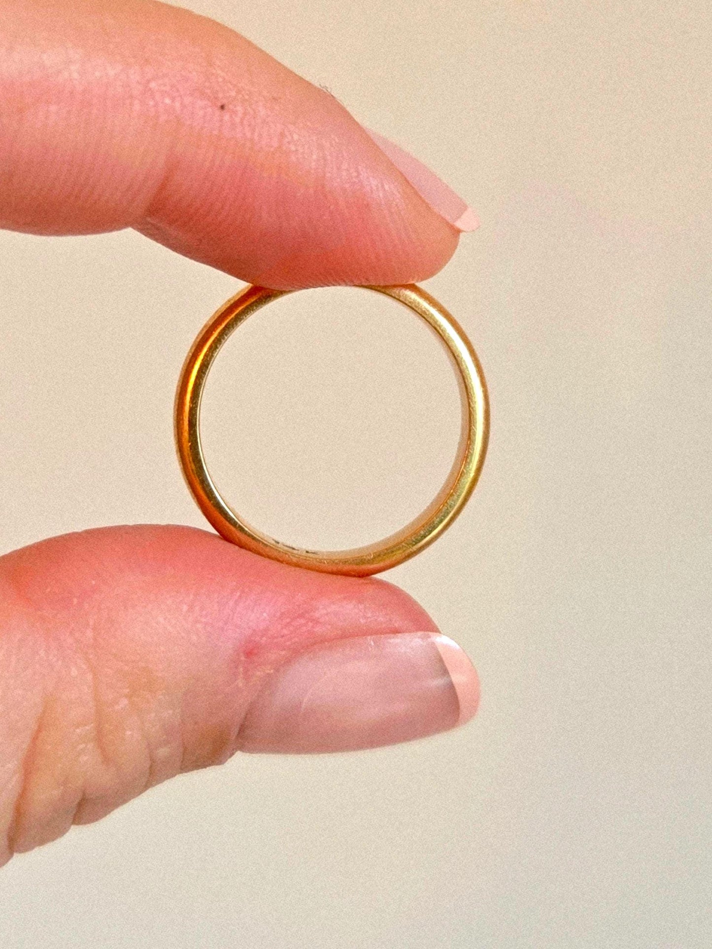 Vintage 14k Classic Gold Band Ring - Size 6.25