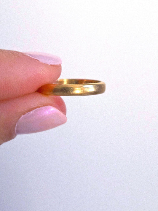 Vintage 10k Classic Gold Band Ring - Size 5.25
