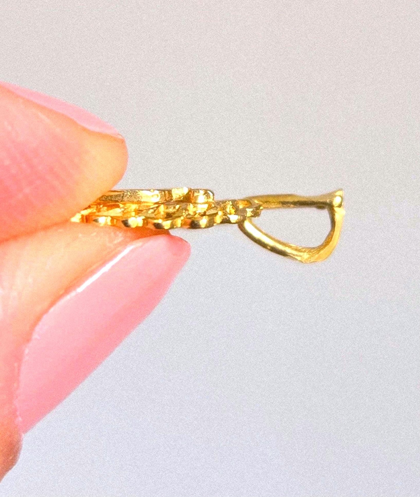 Vintage 10k Gold number 25 Heart Pendant Charm
