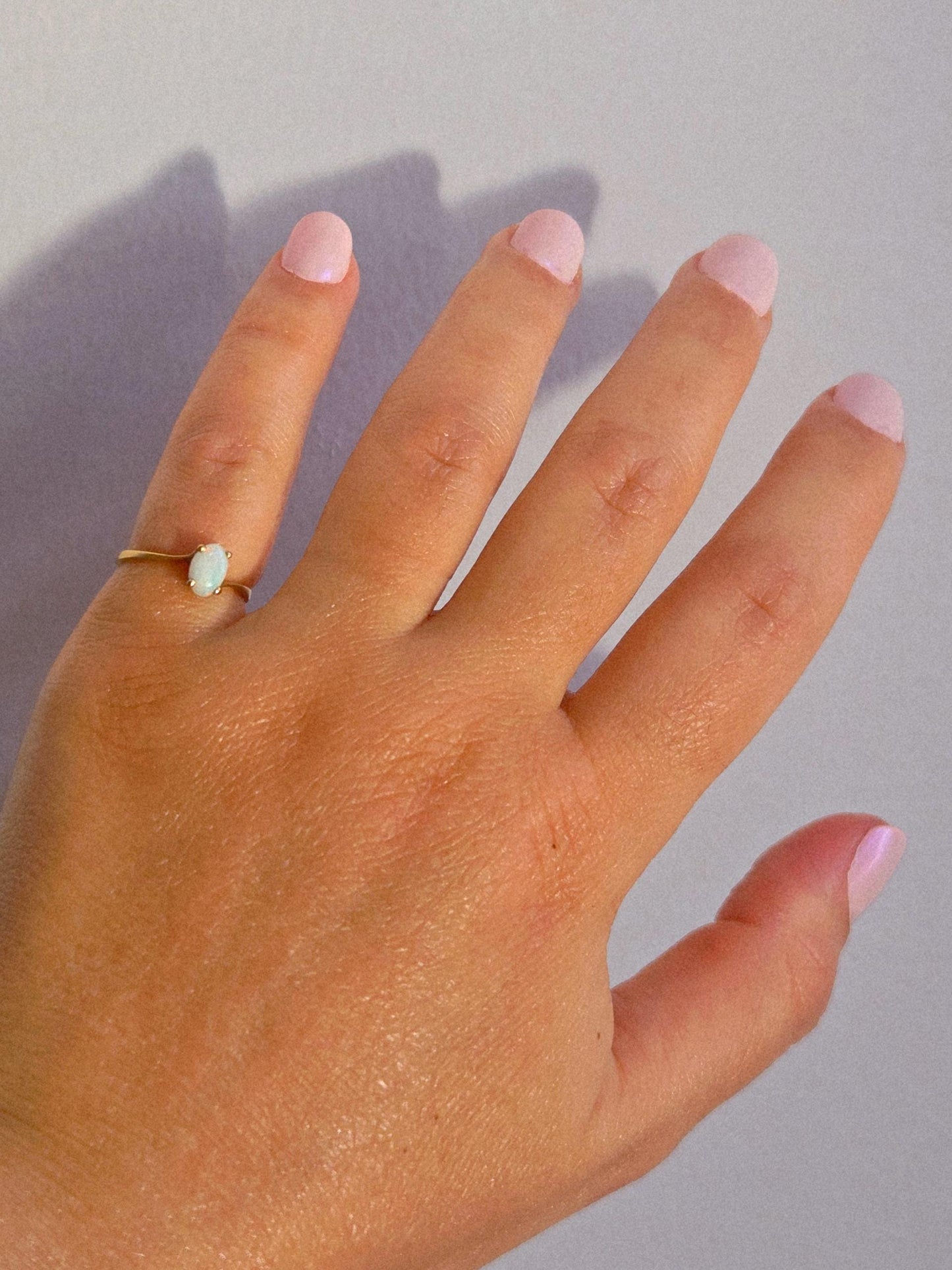 Vintage 10k Gold Opal Pinky Ring - Size 3.50