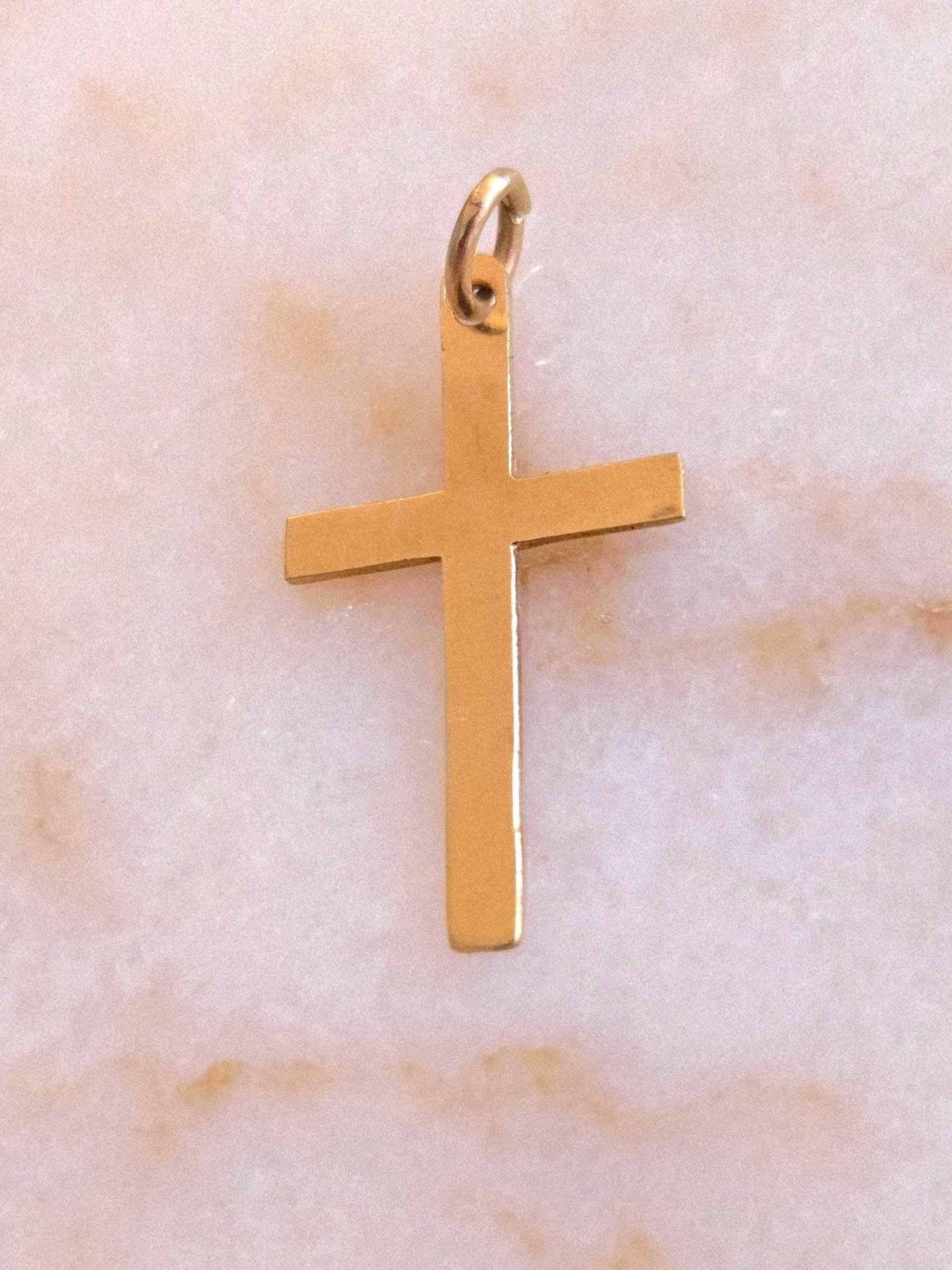 Vintage 10k Gold Cross Pendant Charm