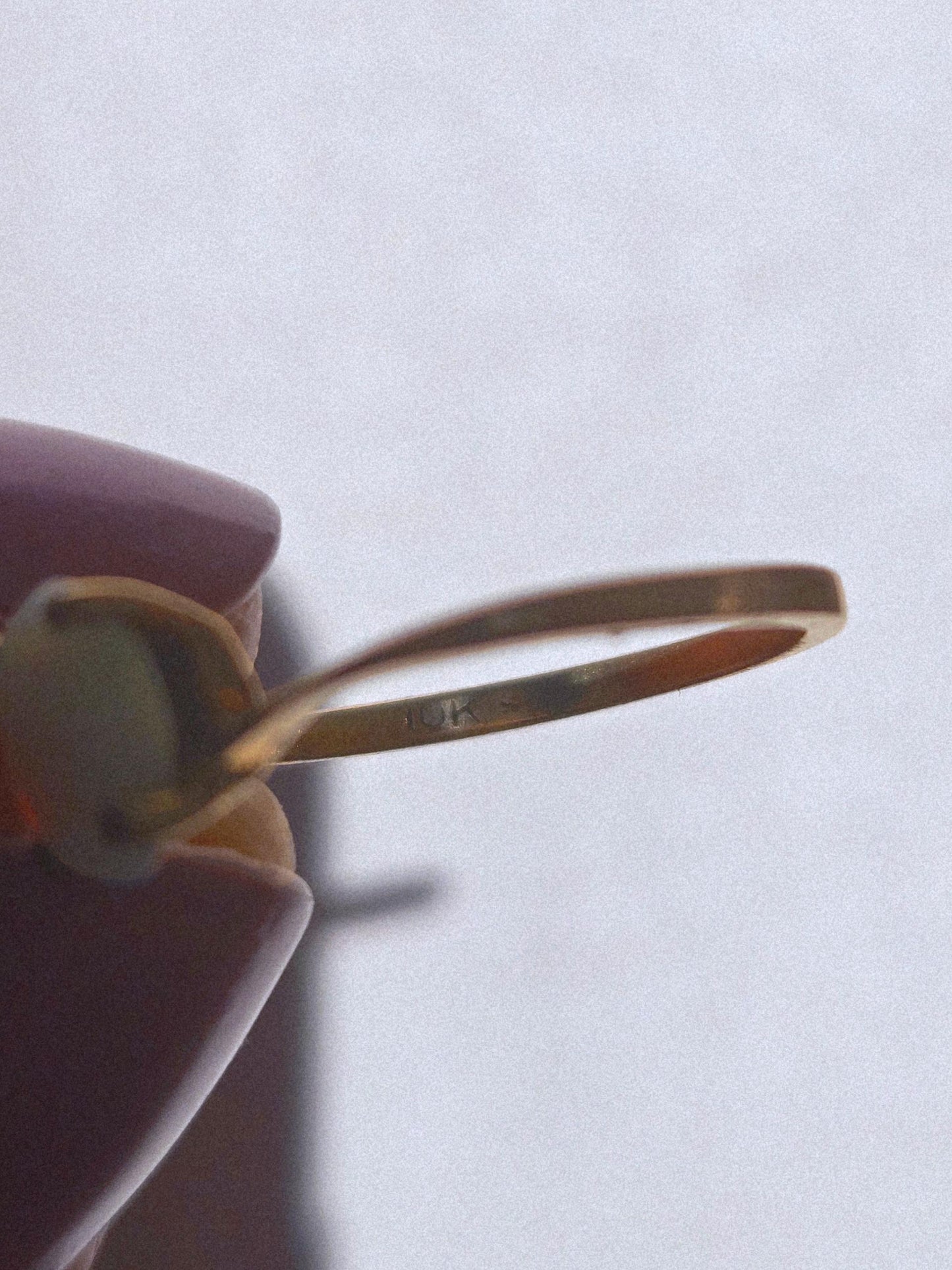 Vintage 10k Gold Opal Pinky Ring - Size 3.50