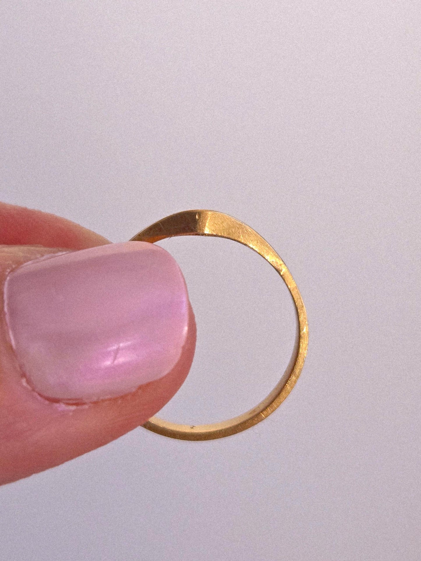 Vintage 10k Gold Curved V Chevron Ring - Size 6