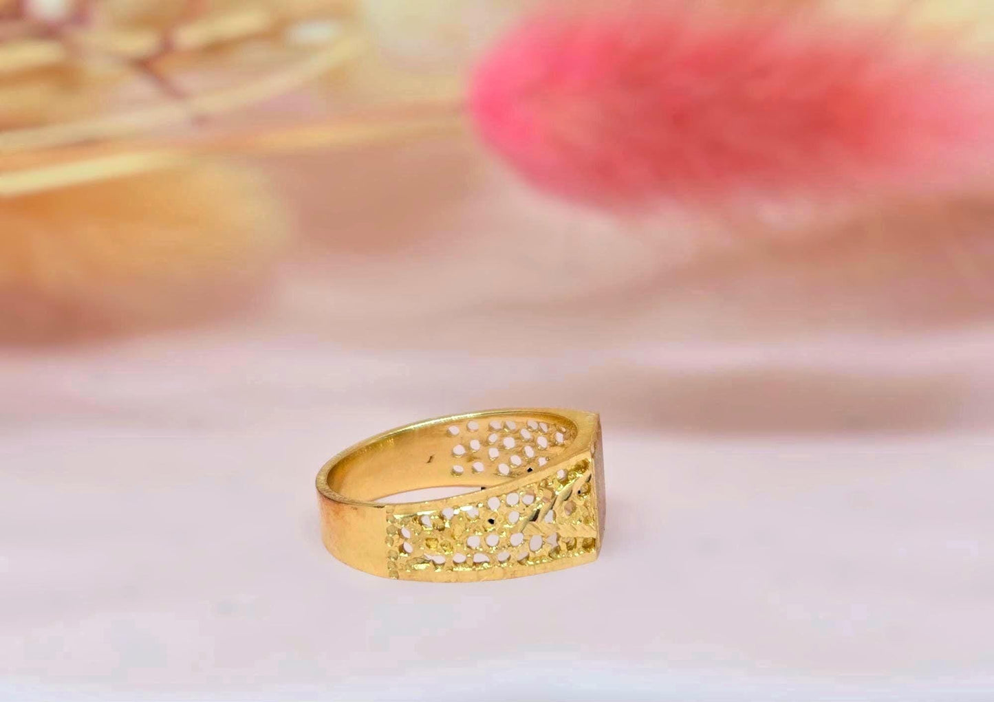 Vintage 10k Gold Square Signet Ring - Size 6, Engravable
