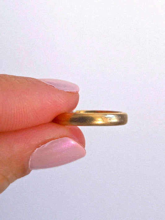 Vintage 10k Classic Gold Band Ring - Size 5.25
