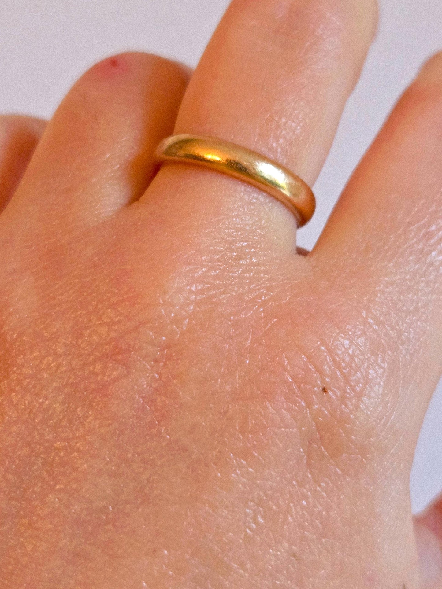 Vintage 14k Classic Gold Band Ring - Size 6.25
