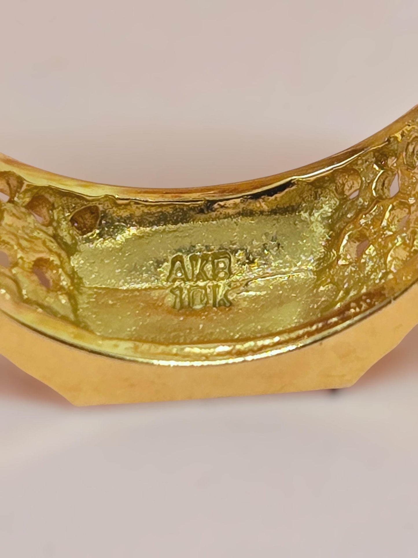 Vintage 10k Gold Square Signet Ring - Size 6, Engravable
