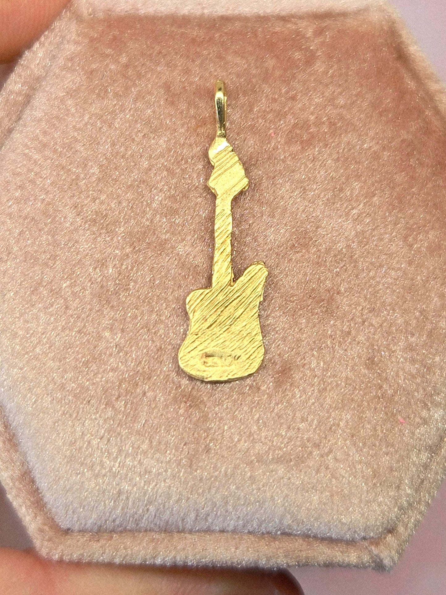 Vintage 10k Gold Electric Guitar Pendant Charm