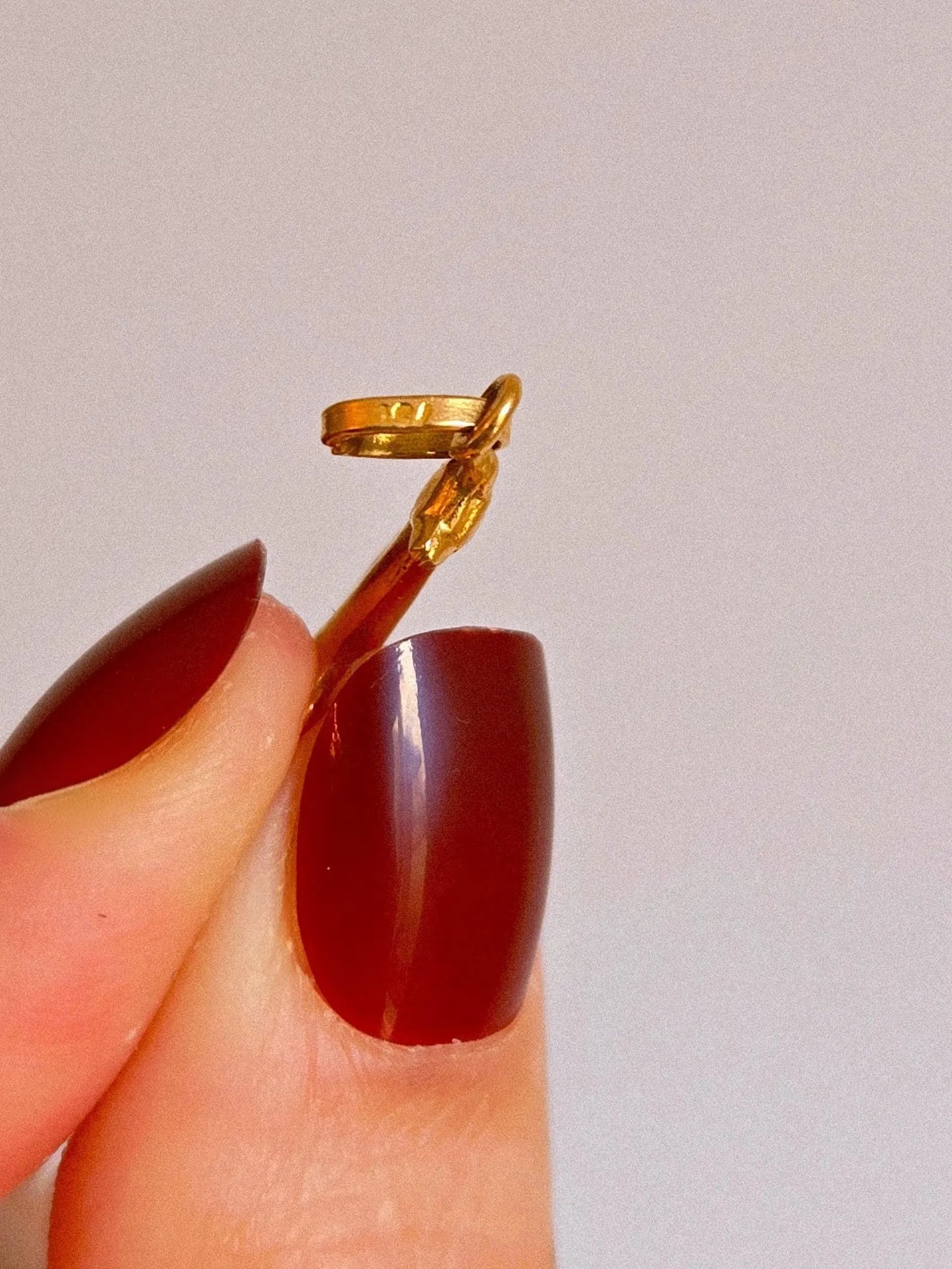 Vintage 10k Gold Anchor Pendant Charm - Nautical