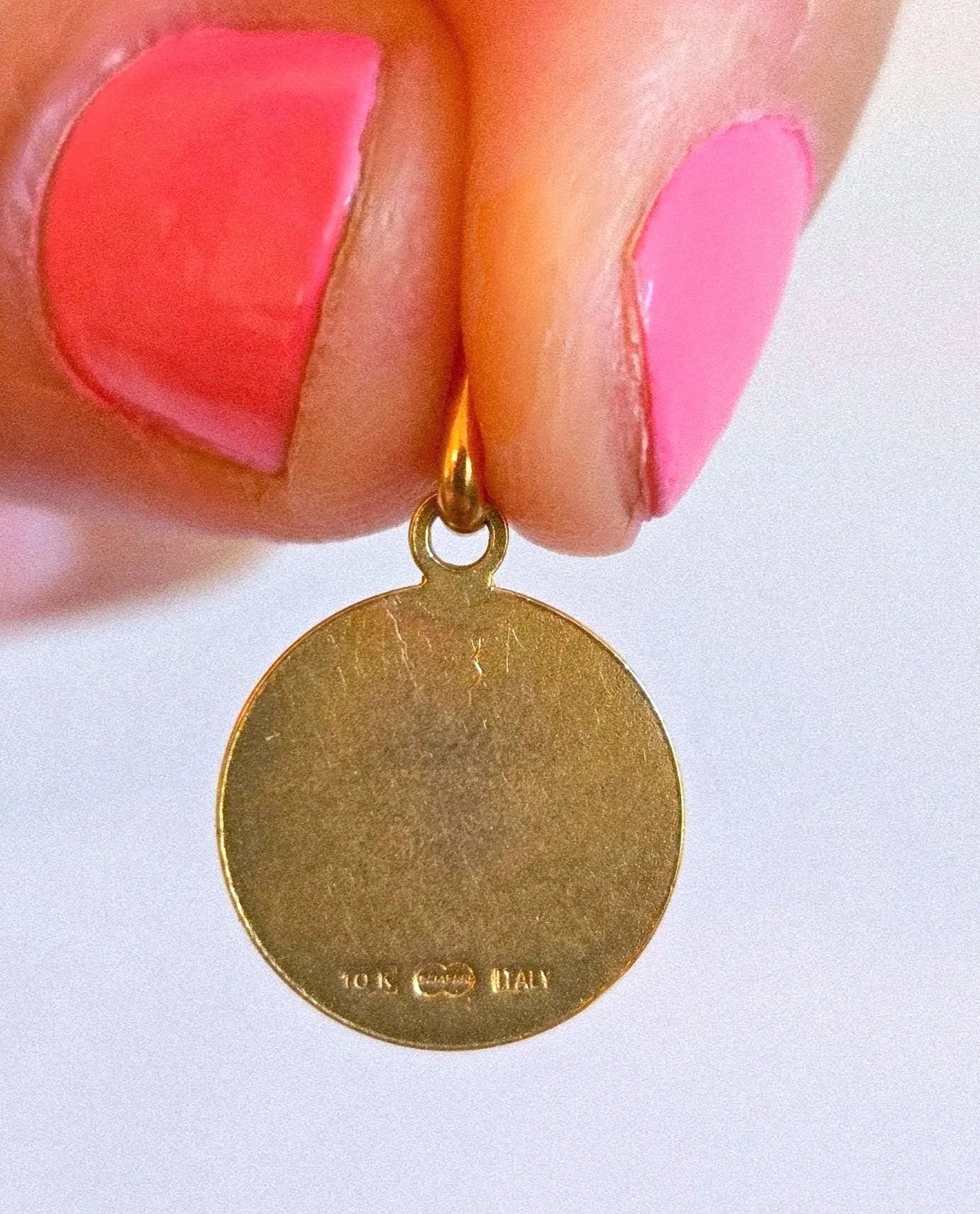 Vintage 10k Yellow Gold Cherub Angel Pendant Charm - Italian Hallmarks