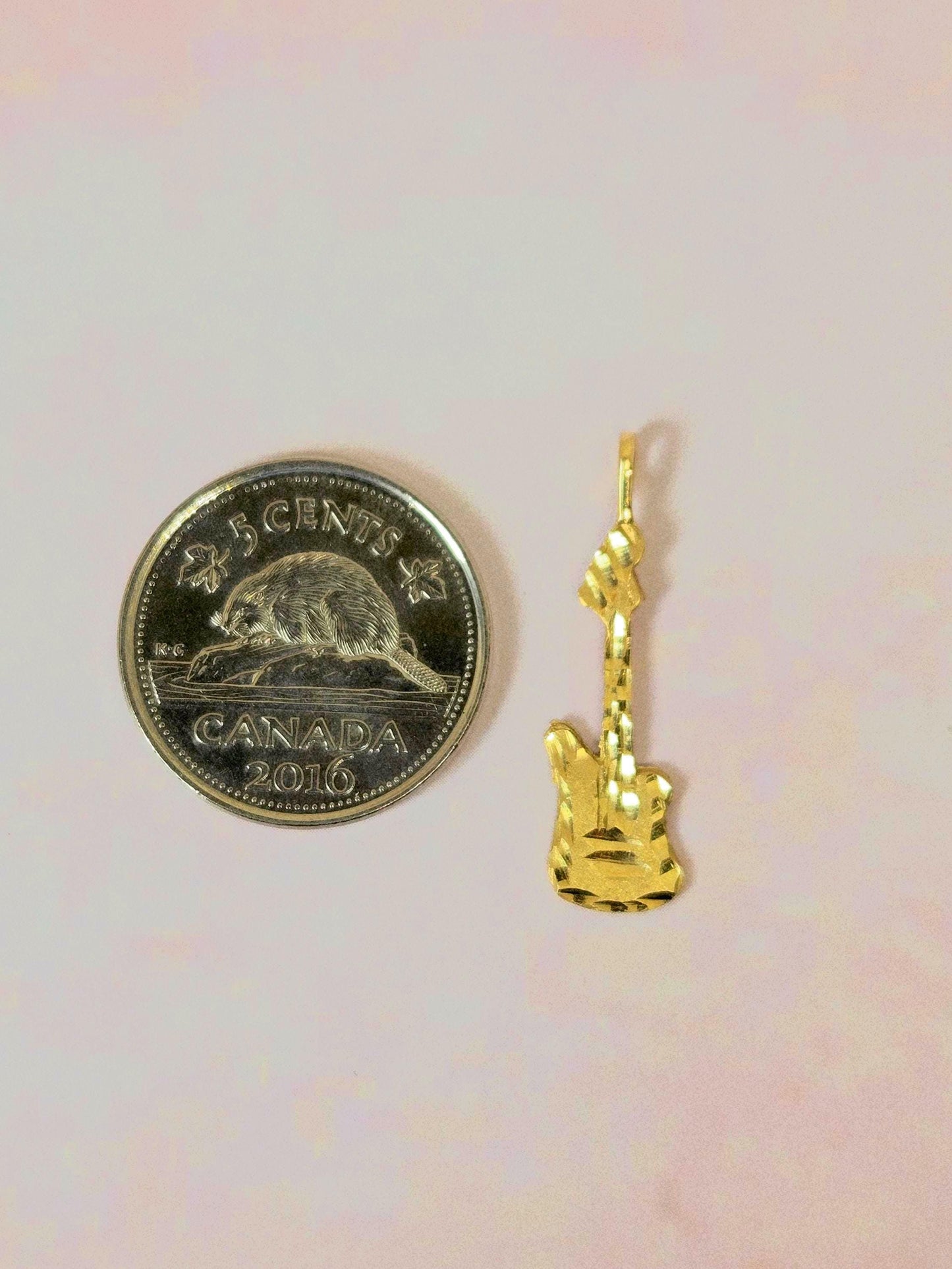Vintage 10k Gold Electric Guitar Pendant Charm