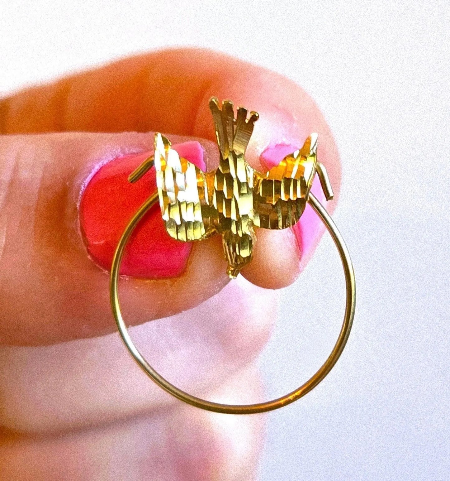 Vintage 10k Gold Bird 'Charm Holder' Pendant