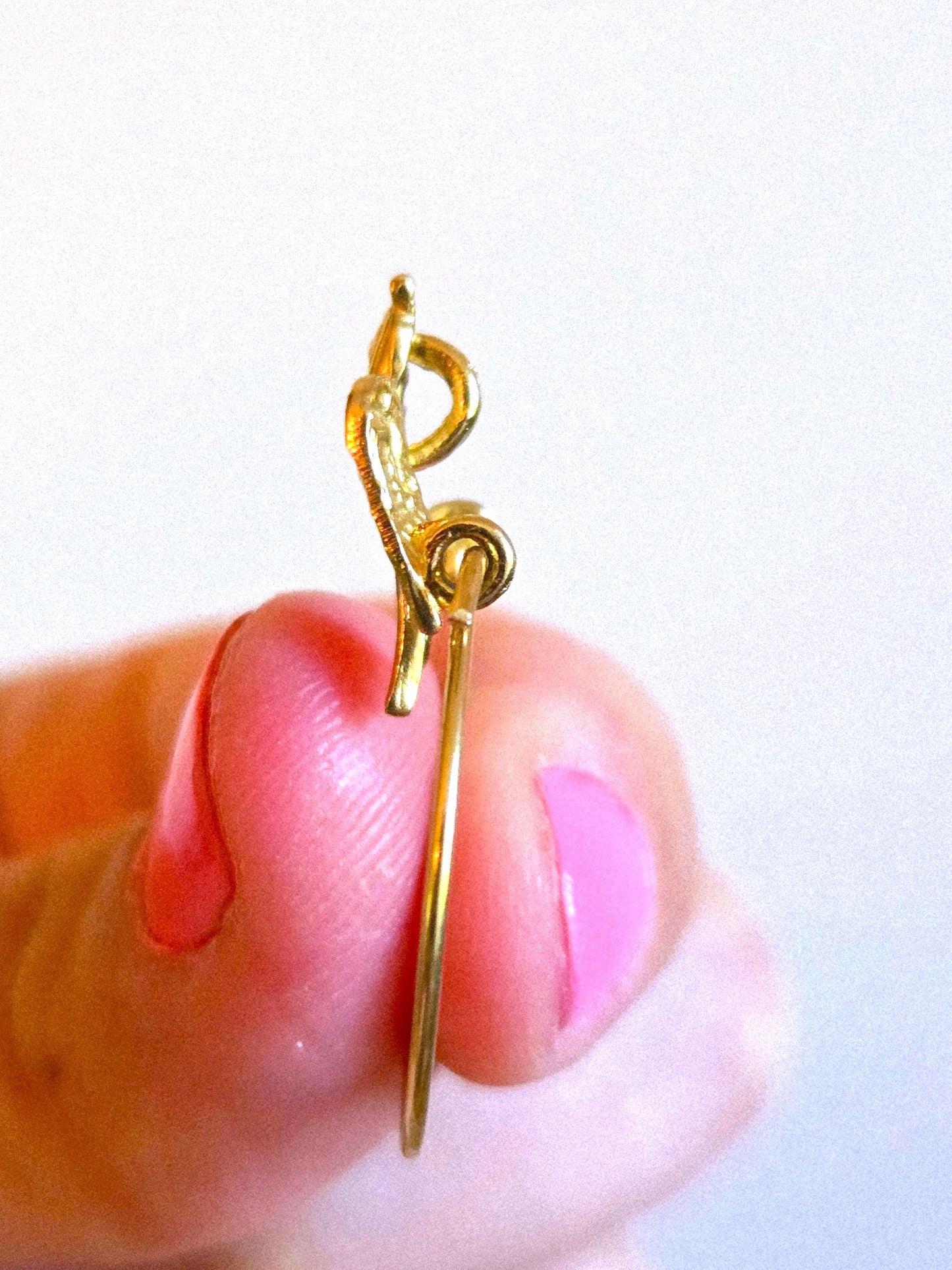 Vintage 10k Gold Bird 'Charm Holder' Pendant