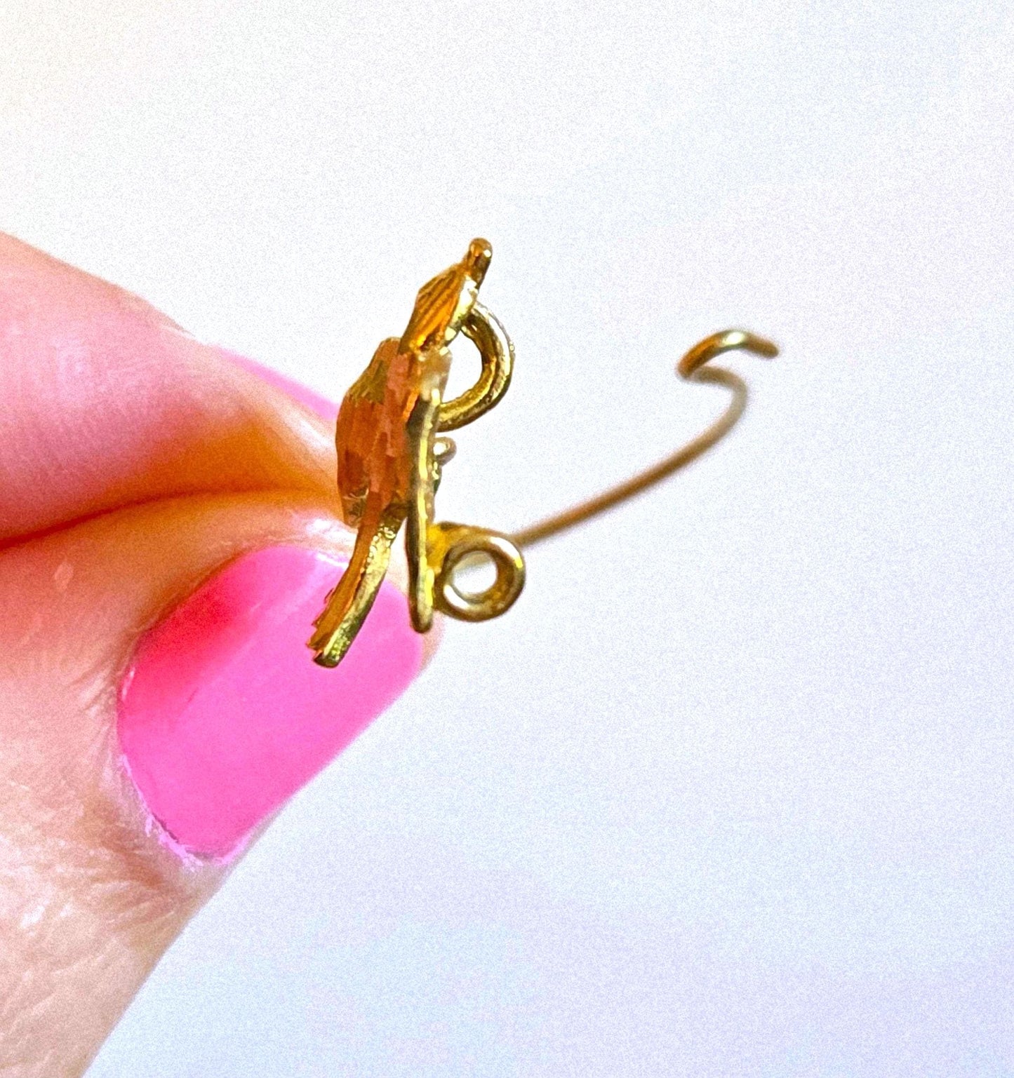 Vintage 10k Gold Bird 'Charm Holder' Pendant