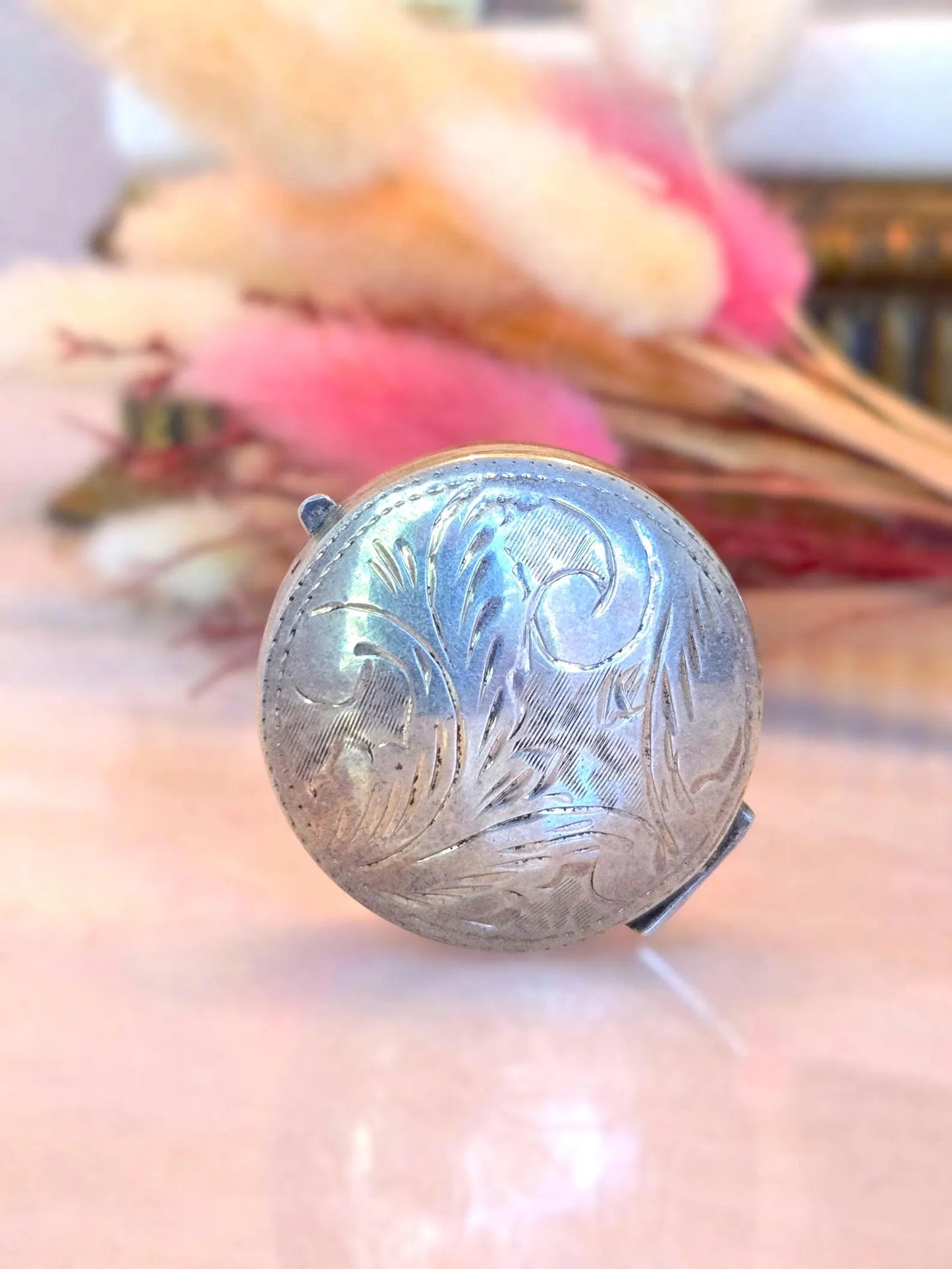 Vintage 1960s Shaped Sterling Silver 925 Trinket Box - Keepsake Jewelry Box