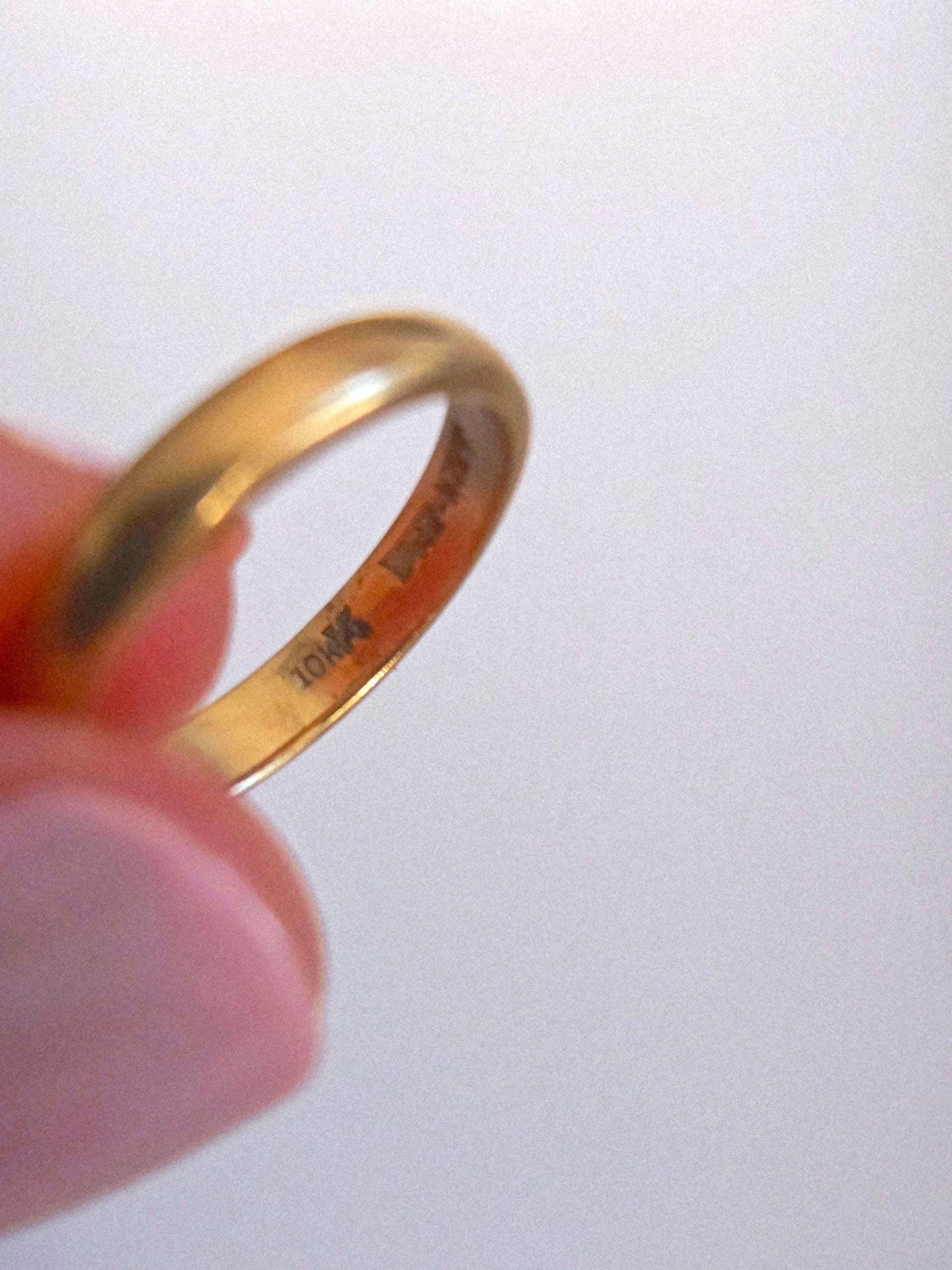 Vintage 10k Classic Gold Band Ring - Size 5.25