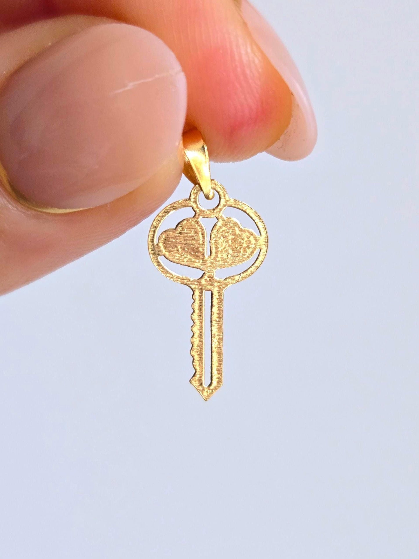 Vintage 10k Gold Key Pendant Charm