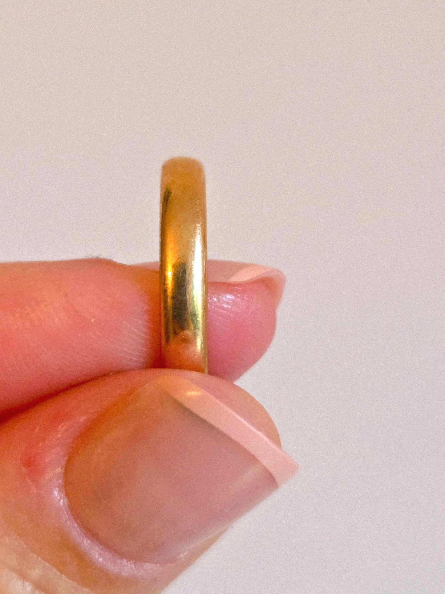 Vintage 14k Classic Gold Band Ring - Size 6.25