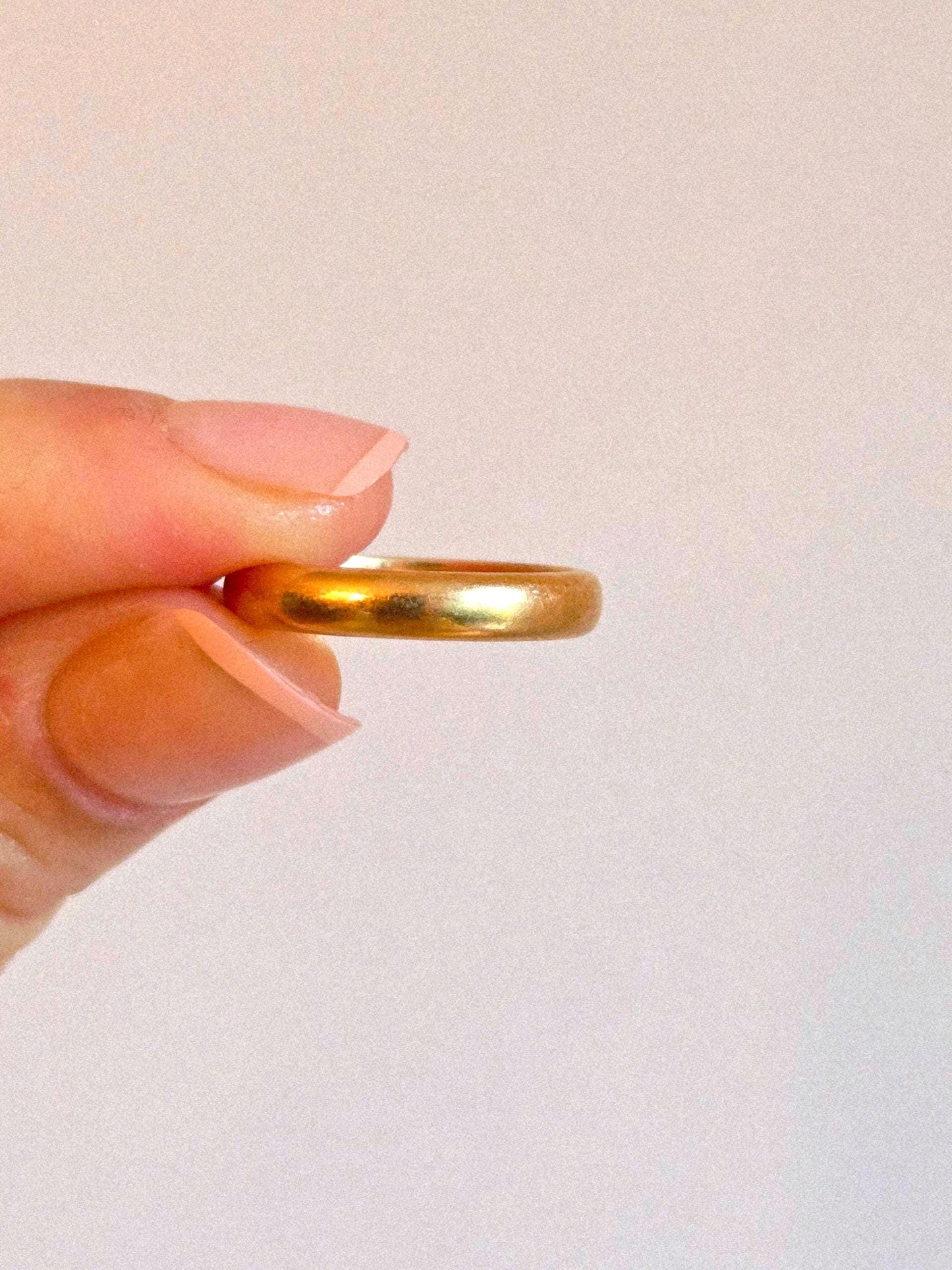 Vintage 14k Classic Gold Band Ring - Size 6.25