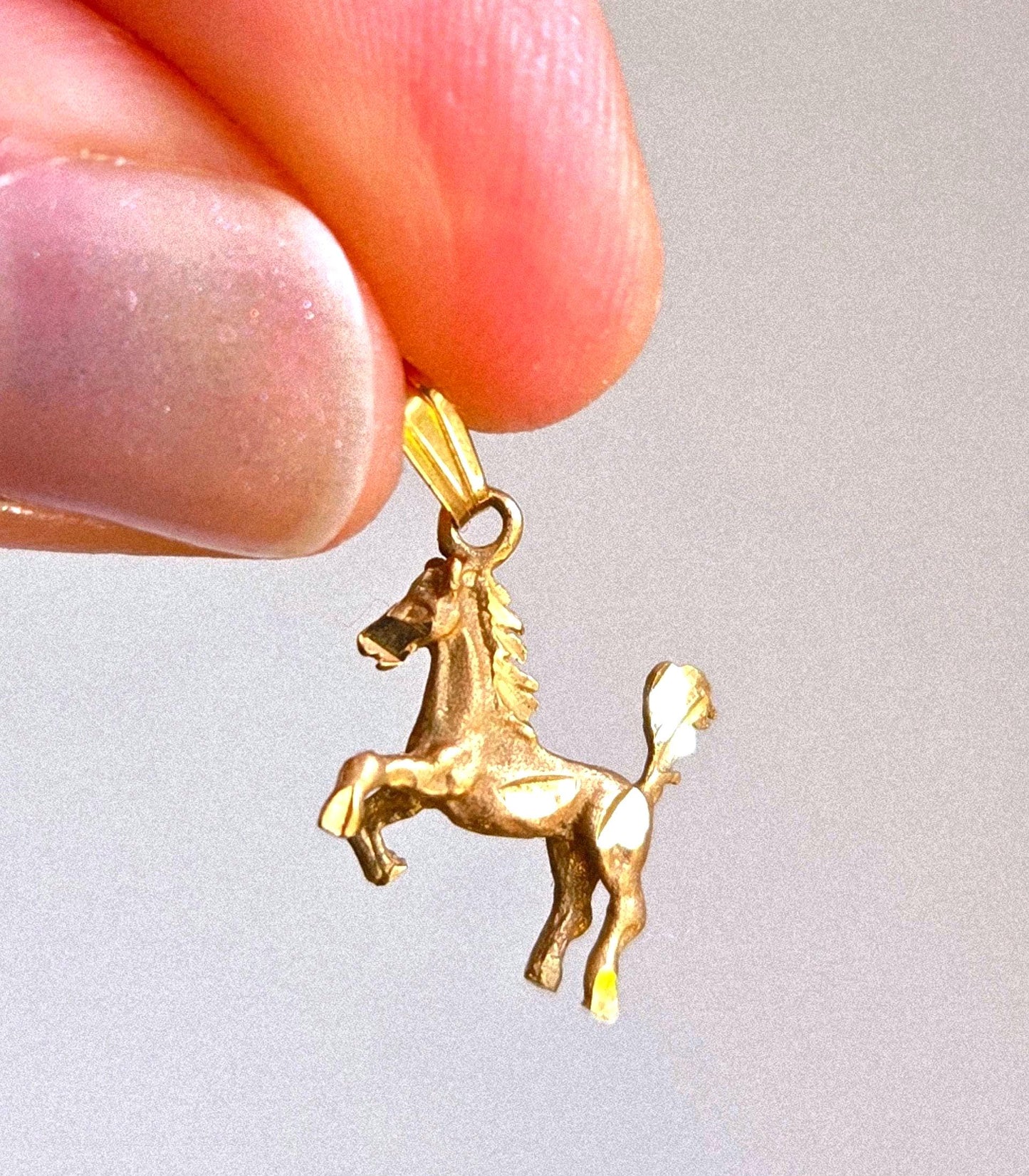 Vintage 10k Gold Horse Pendant - Year of the Horse