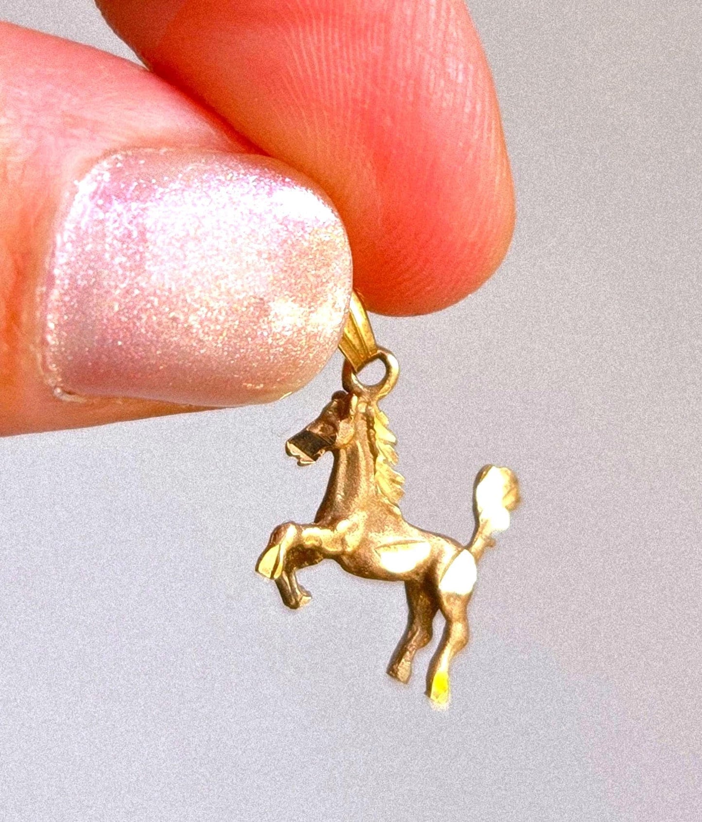 Vintage 10k Gold Horse Pendant - Year of the Horse