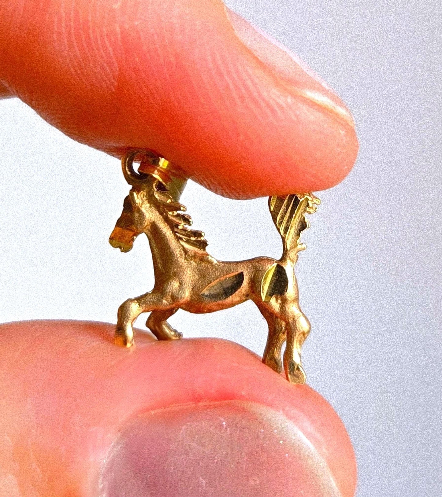 Vintage 10k Gold Horse Pendant - Year of the Horse