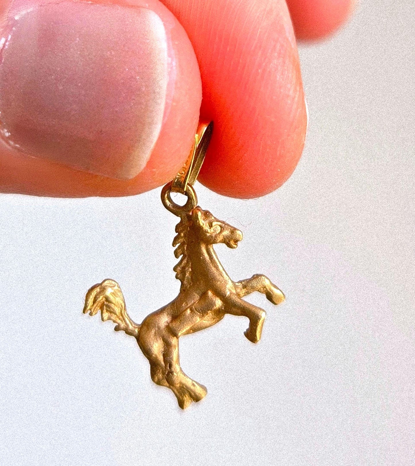 Vintage 10k Gold Horse Pendant - Year of the Horse