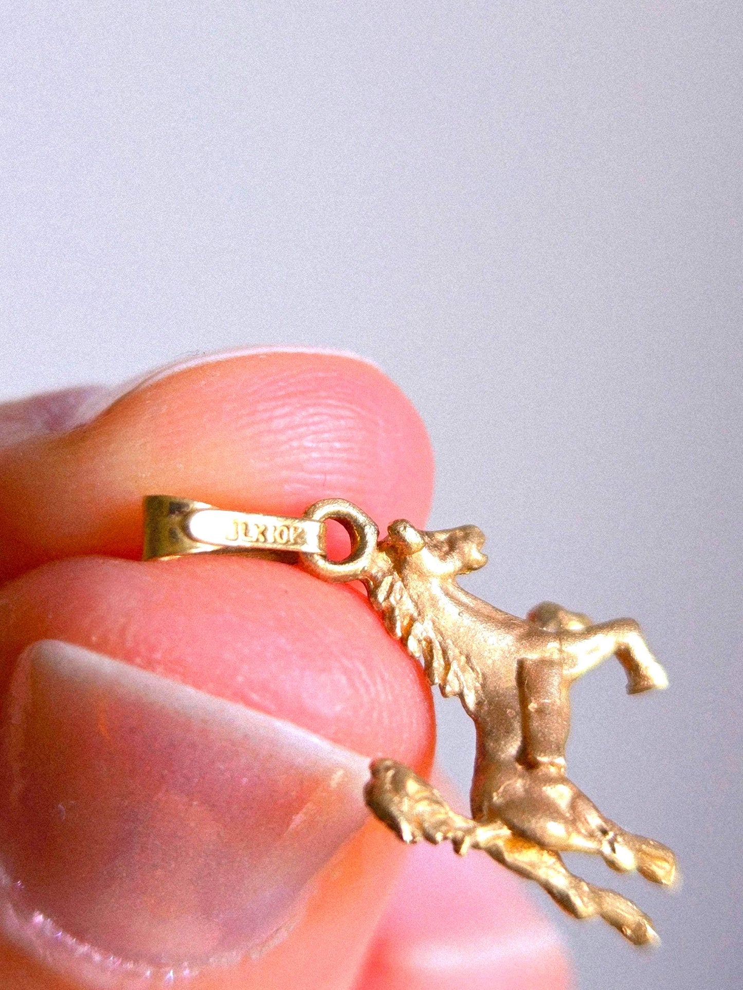 Vintage 10k Gold Horse Pendant - Year of the Horse