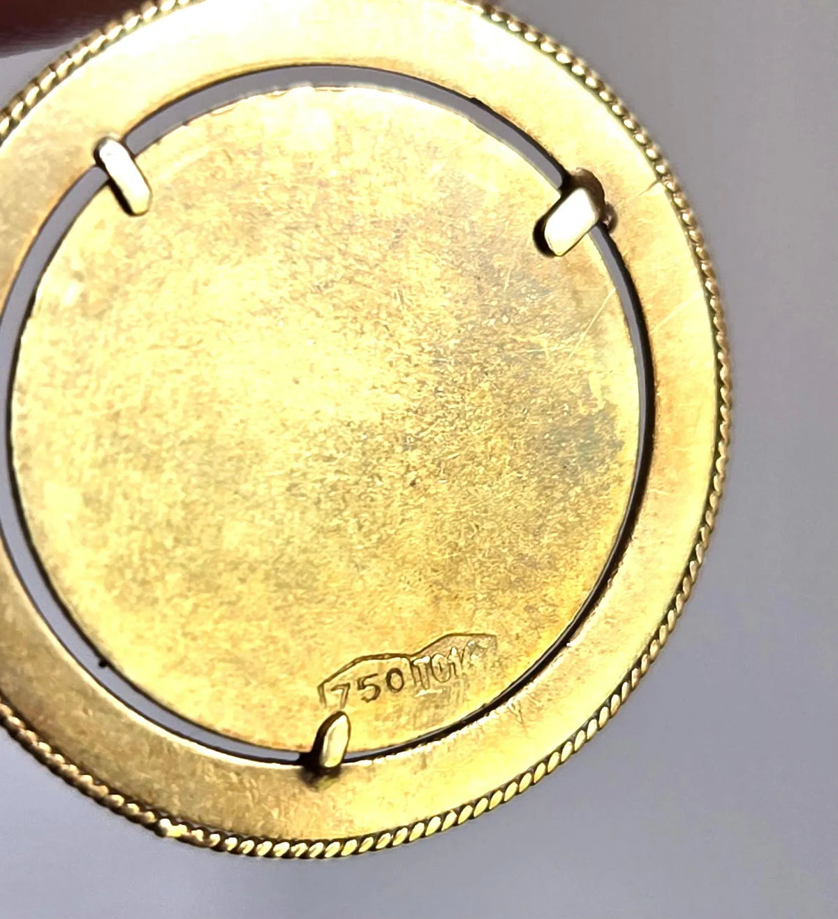 Vintage 18K Gold JOLLY Jester Joker Medallion Pendant