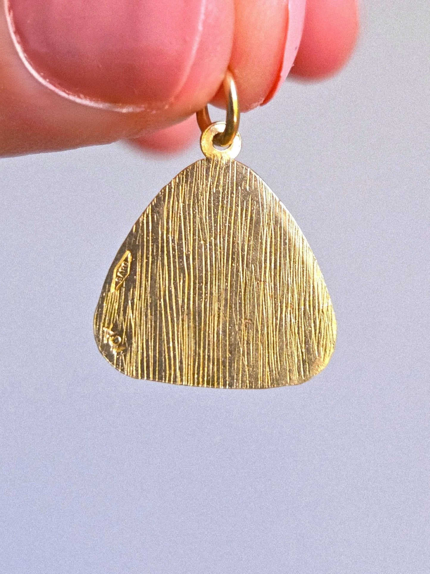 Vintage 10k Medic Alert Pendant Charm - Italian Hallmarks