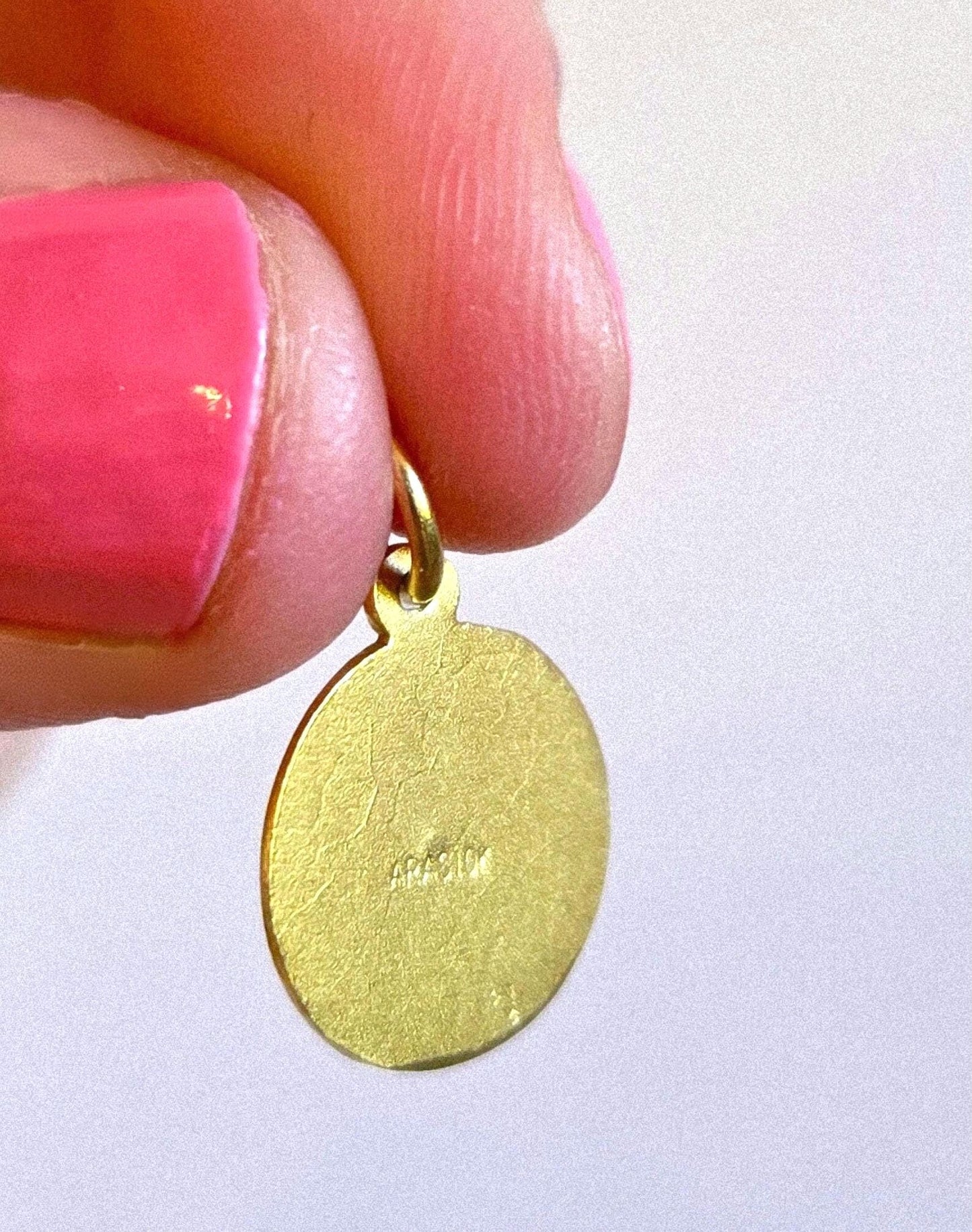 Vintage 10k Gold Pope Pendant Charm - Baptismal, Religious