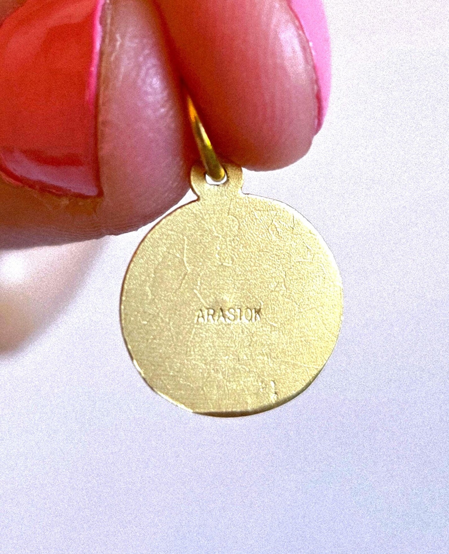 Vintage 10k Gold Pope Pendant Charm - Baptismal, Religious