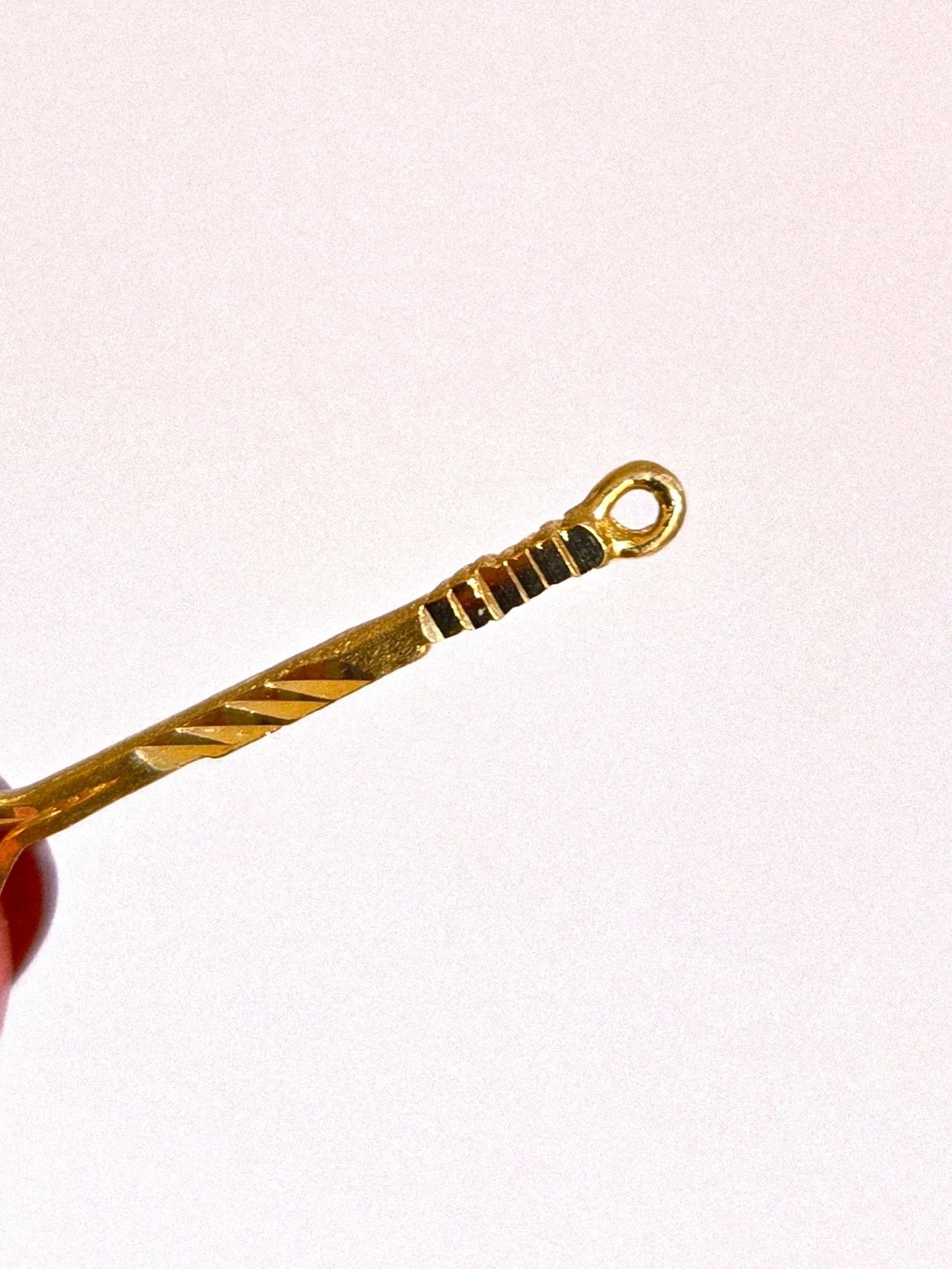 Vintage 10k Gold Tennis Racket Pendant Charm - Sports