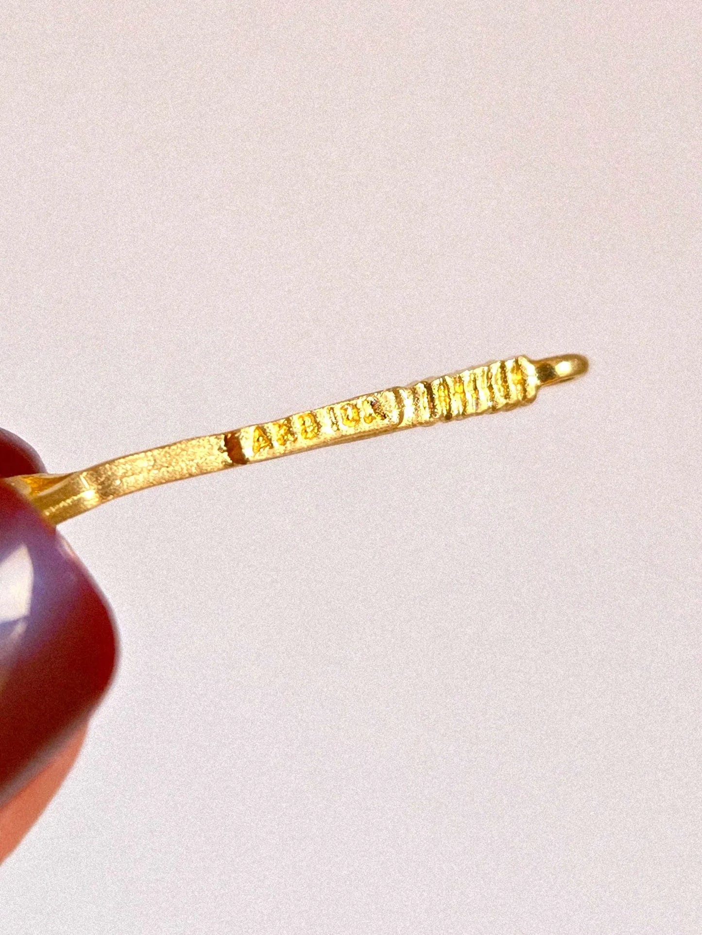 Vintage 10k Gold Tennis Racket Pendant Charm - Sports