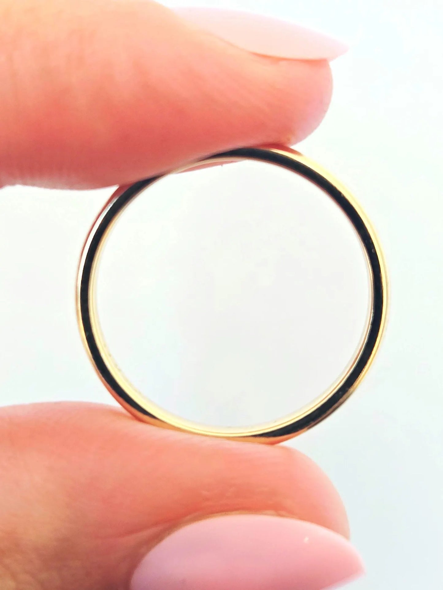 Vintage 14k Classic Gold Band Ring - Size 7.75