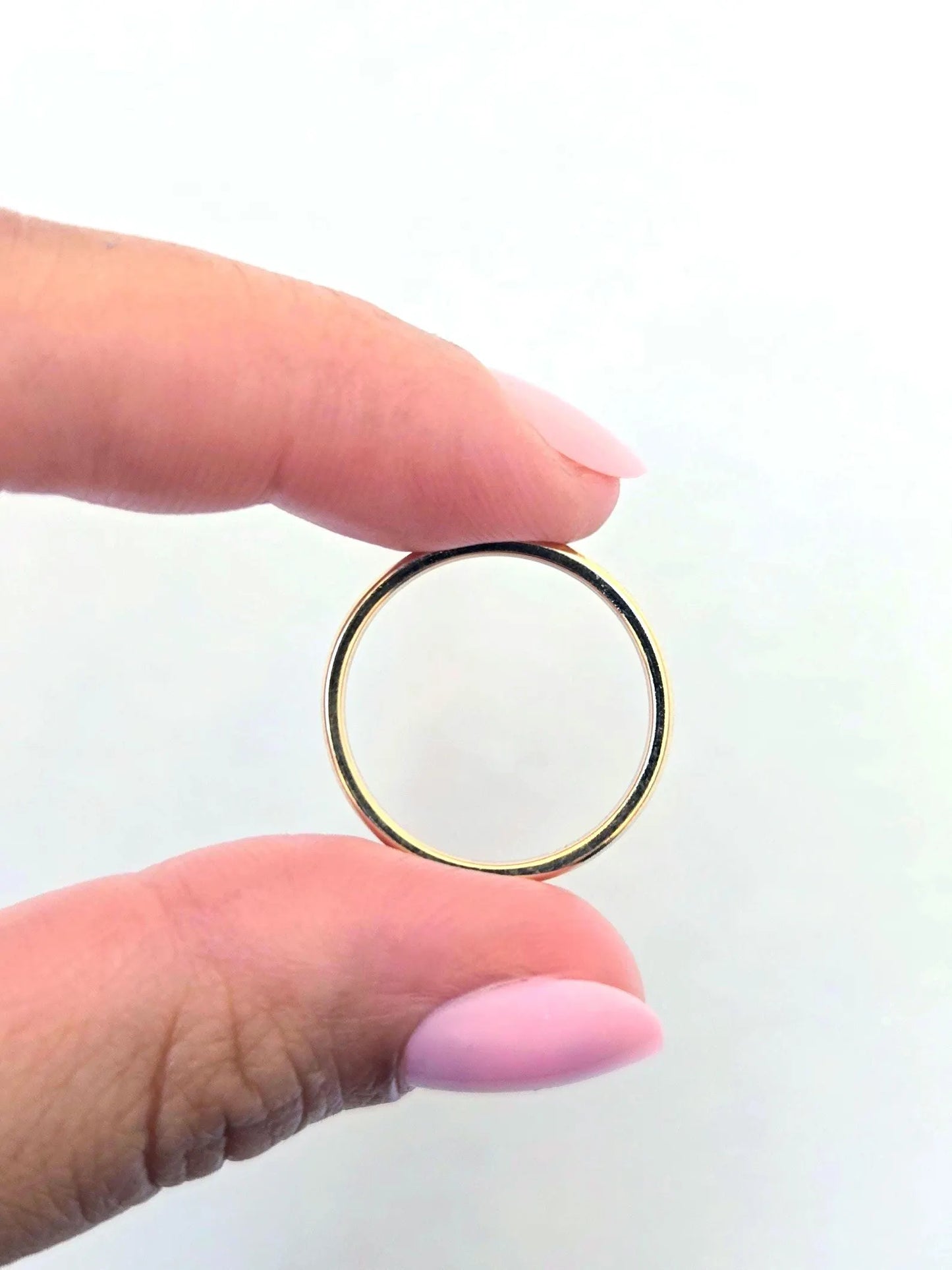 Vintage 14k Classic Gold Band Ring - Size 7.75