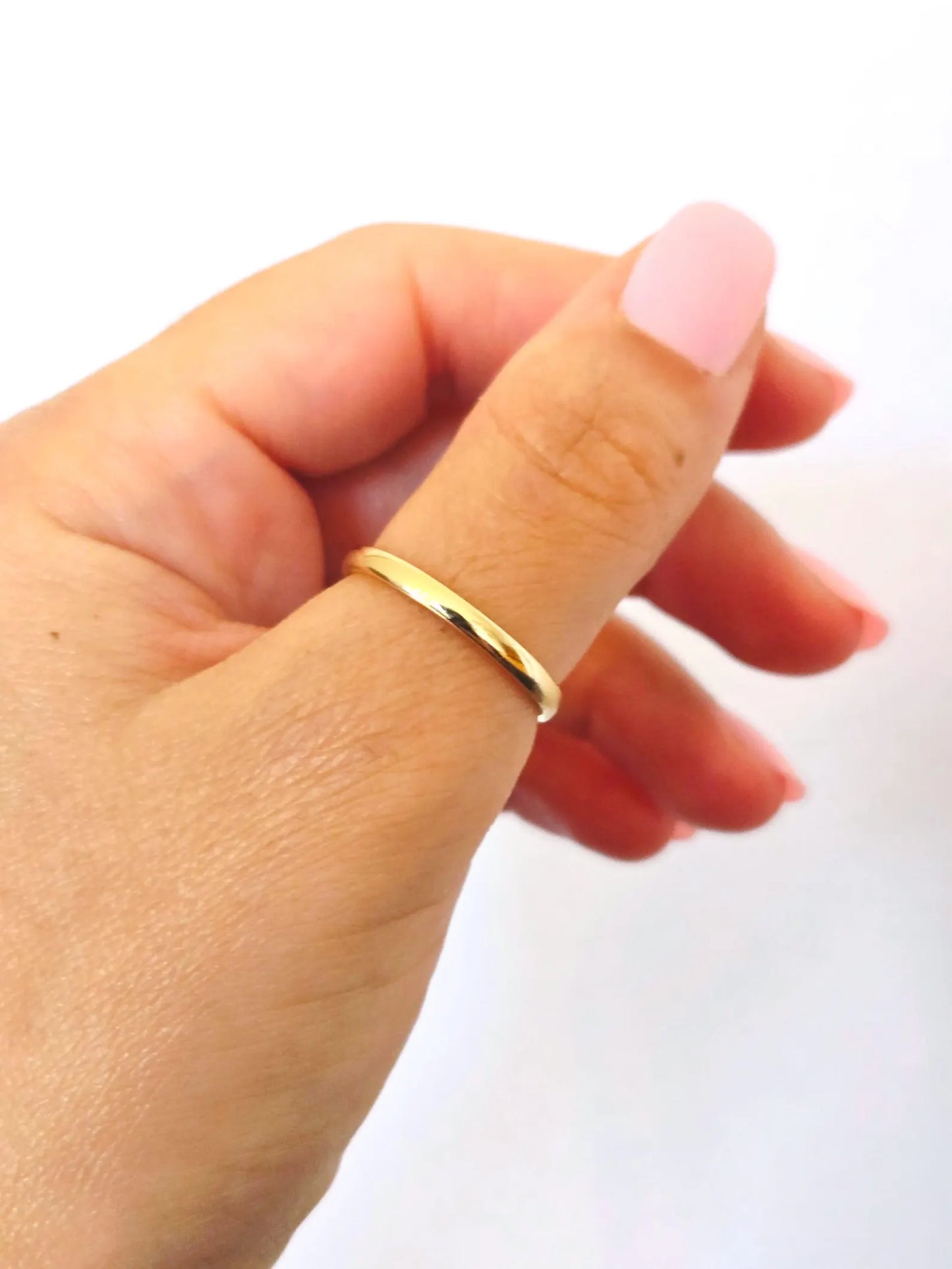 Vintage 14k Classic Gold Band Ring - Size 7.75