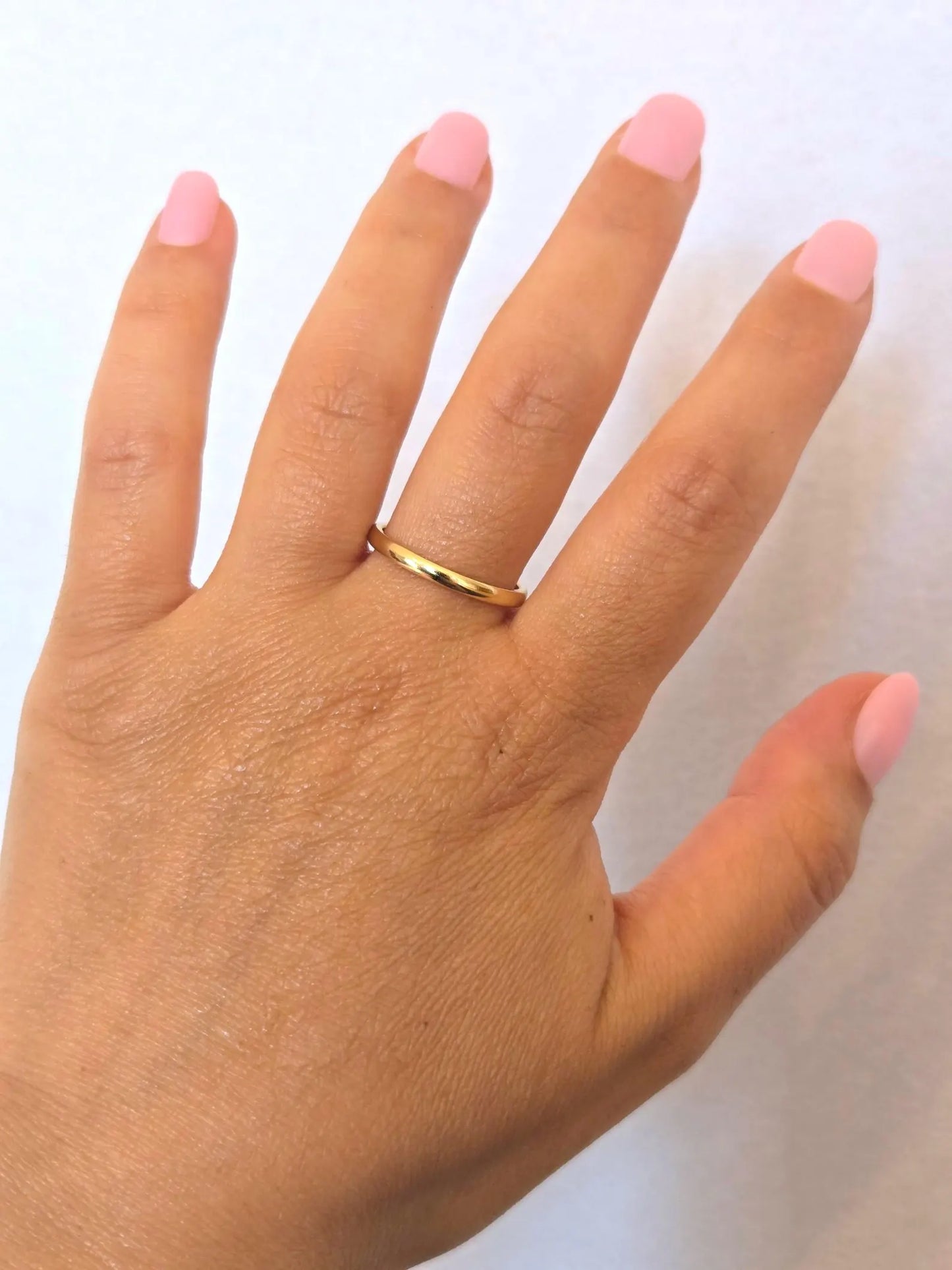 Vintage 14k Classic Gold Band Ring - Size 7.75