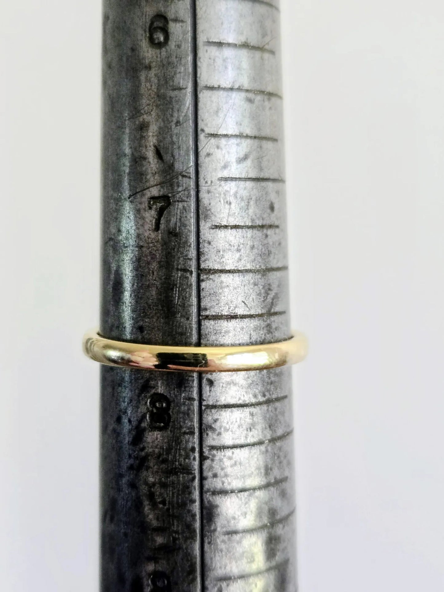 Vintage 14k Classic Gold Band Ring - Size 7.75