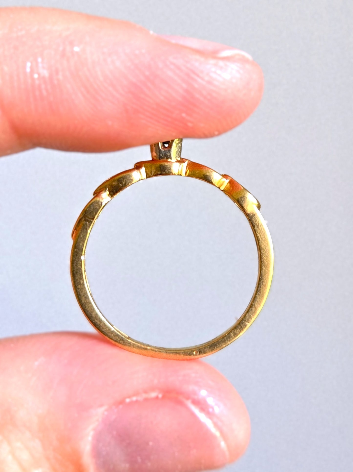Vintage 10k Gold Natural Sapphire Ring - Size 5.75