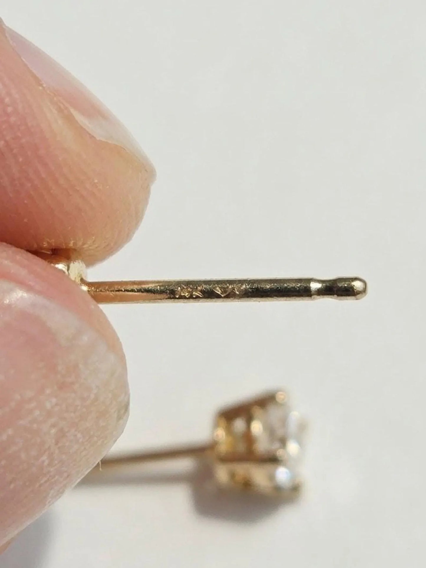 14K Yellow Gold Natural Diamond Stud Earrings - 3mm, 0.20 CTW