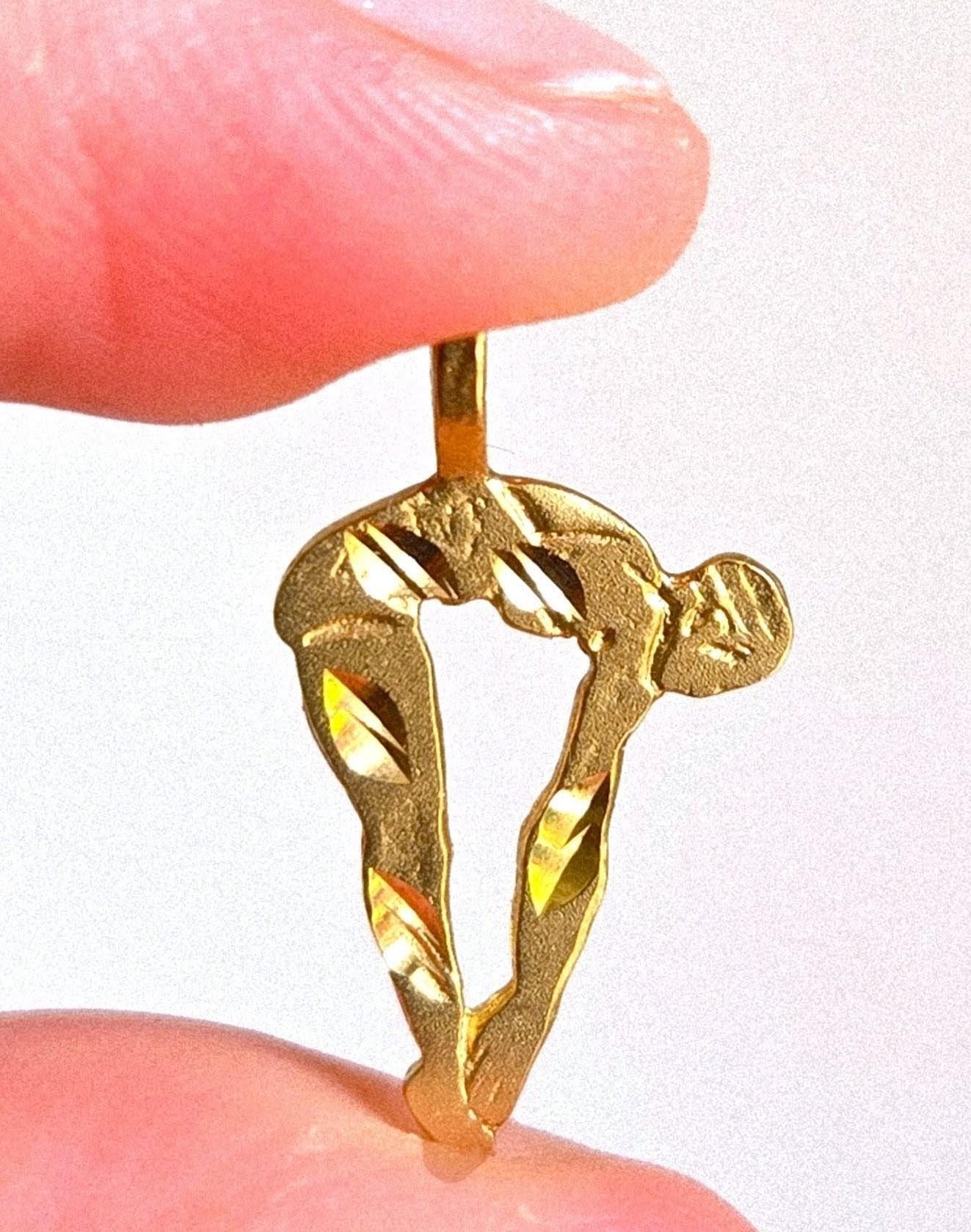 Vintage 10k Diver/Diving Pendant Charm - Water Sports