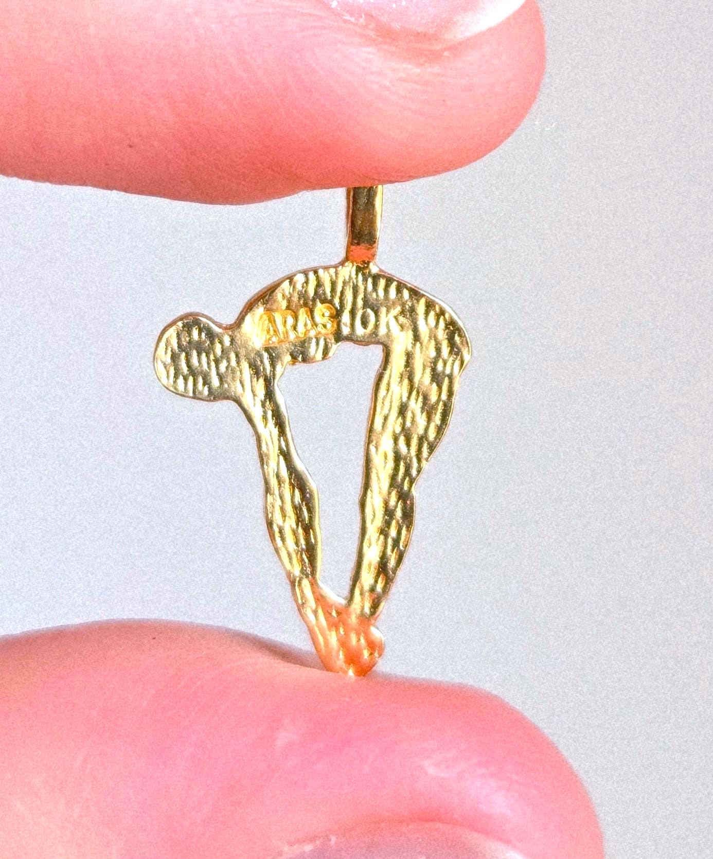 Vintage 10k Diver/Diving Pendant Charm - Water Sports