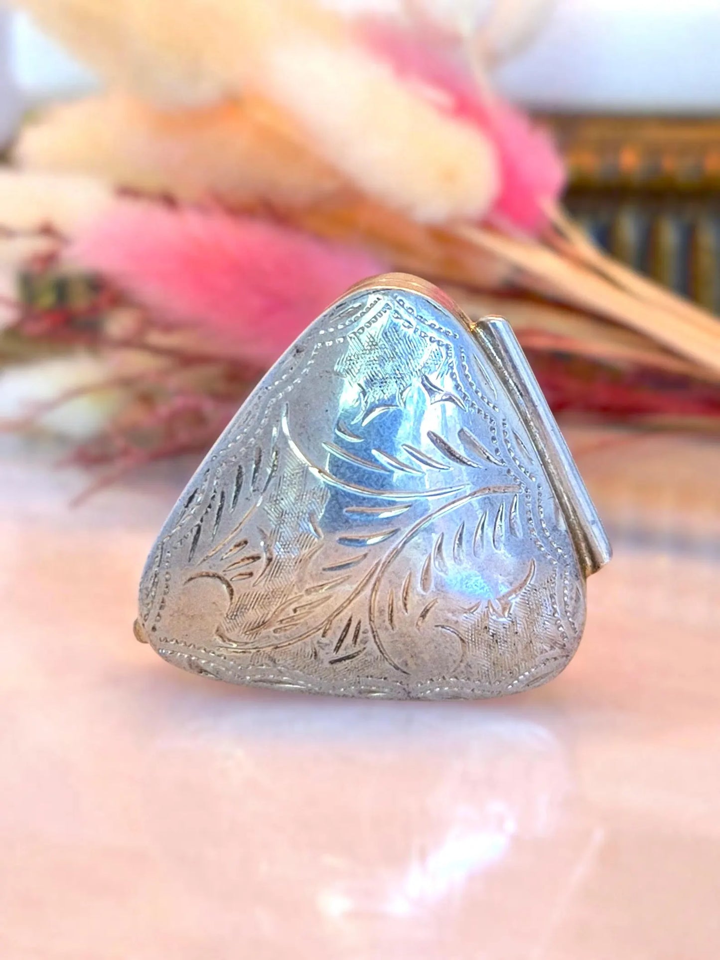 Vintage 1960s Sterling Silver 925 Trinket Box - Keepsake Jewelry Box