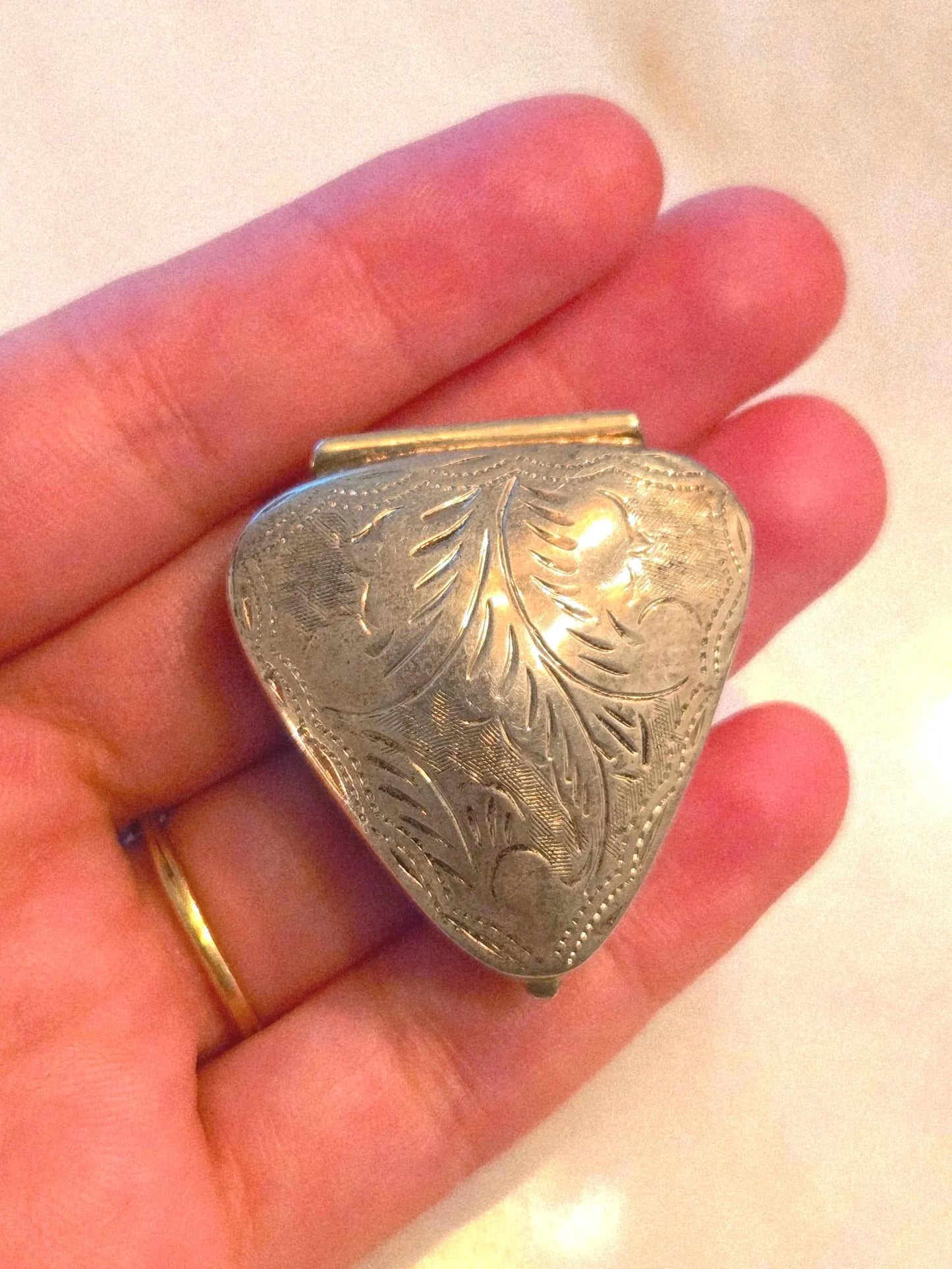 Vintage 1960s Sterling Silver 925 Trinket Box - Keepsake Jewelry Box